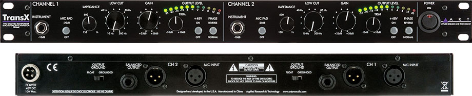 Art Transx トランス エックス 2チャンネル マイクプリアンプ
